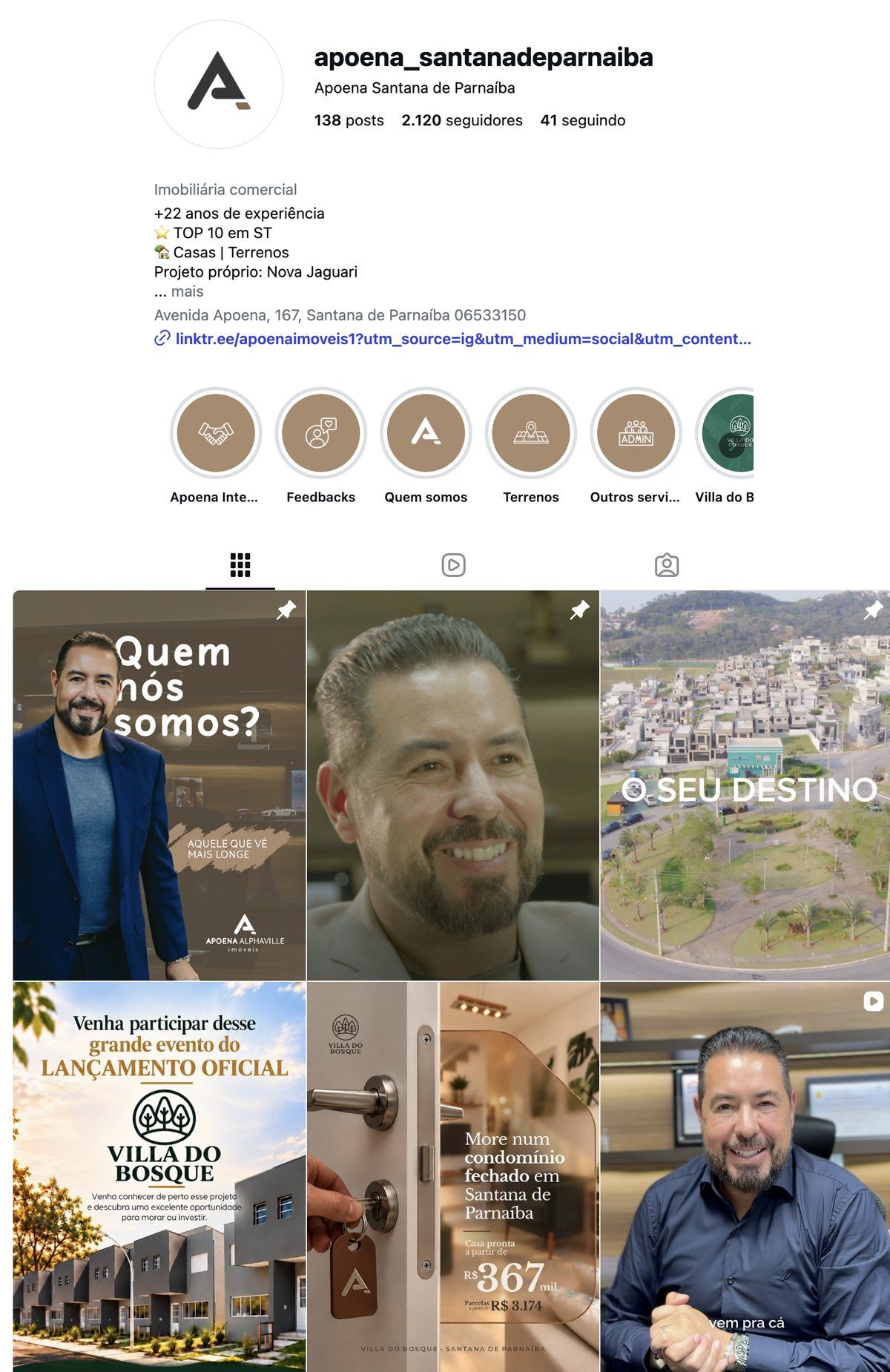 Perfil @apoena_santanadeparnaiba no Instagram